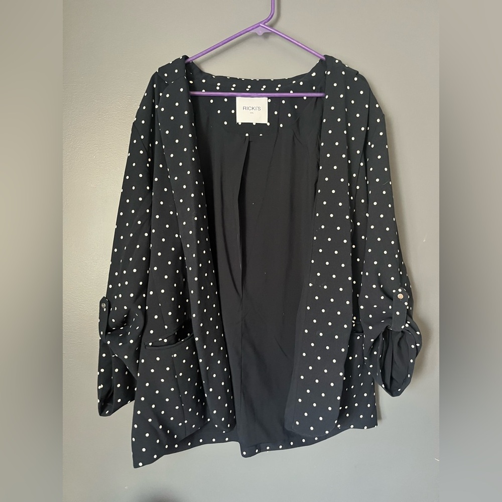 Ricki's Navy Blazer with White Dots